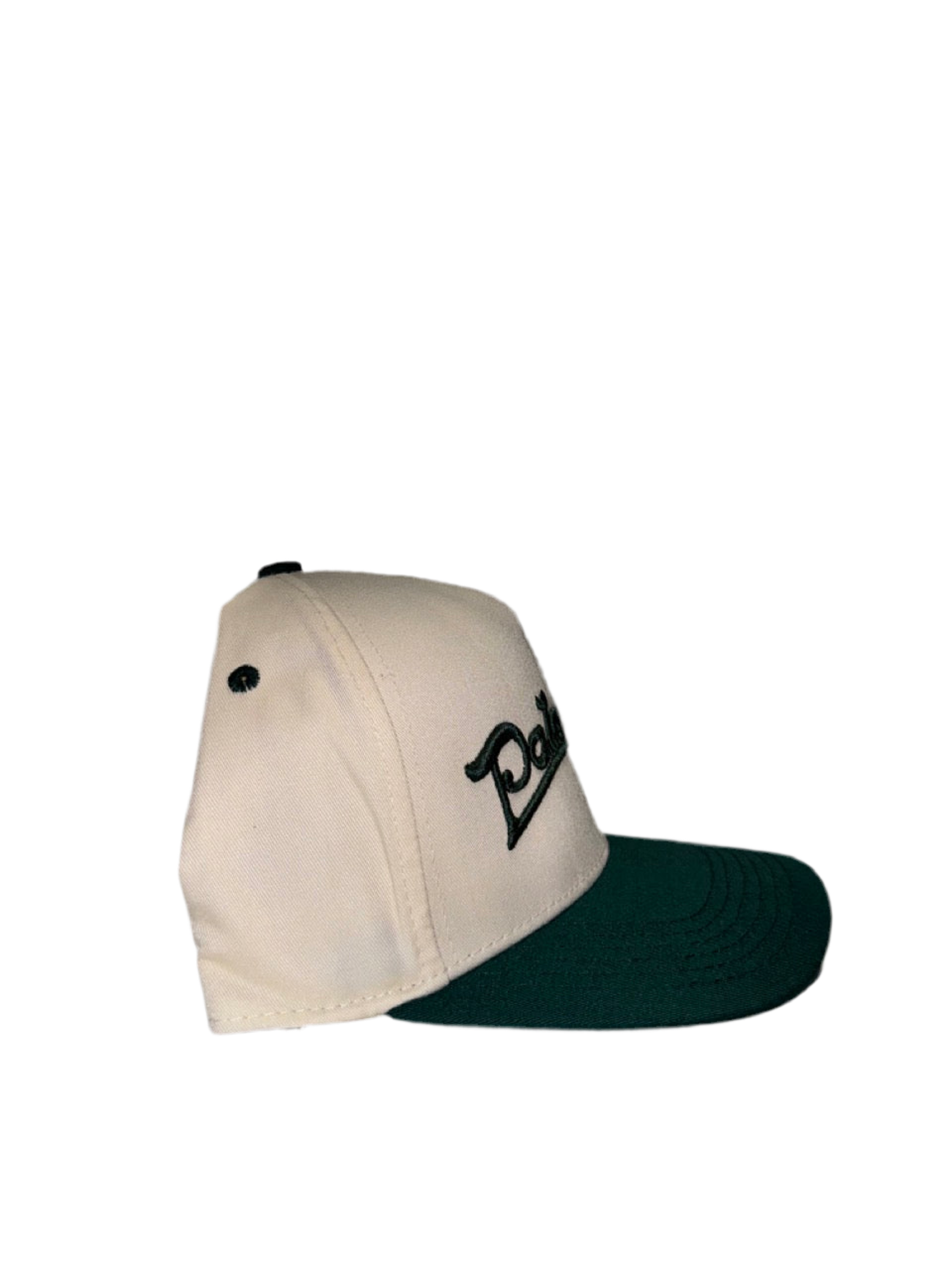 BASEBALL GREEN EMBROIDERED TAN HAT