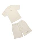SAFR Apparel Ivory Stitched Embroidered Palestine SET (T- Shirt & Shorts)