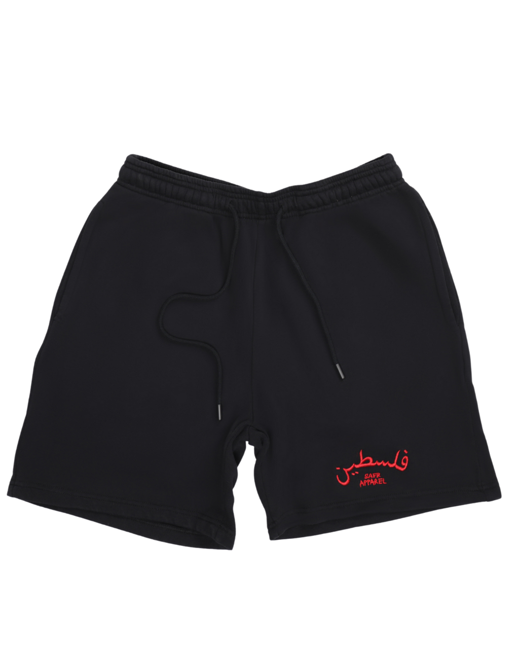 SAFR Apparel Black Stitched Embroidered Palestine SET (T- Shirt & Shorts)