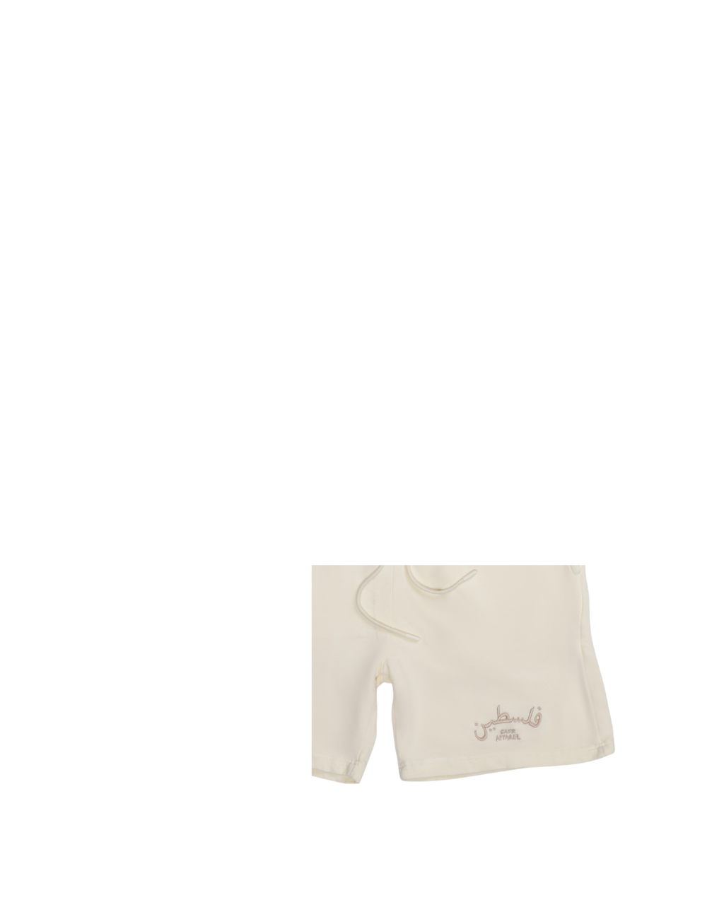 SAFR Apparel Ivory Stitched Embroidered Palestine SET (T- Shirt & Shorts)