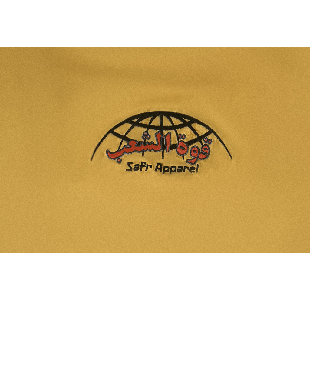 SAFR Apparel Mustard Embroidered Power of the People T-Shirt