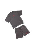 SAFR Apparel Shadow (Gray) Stitched Embroidered Palestine SET (T- Shirt & Shorts)