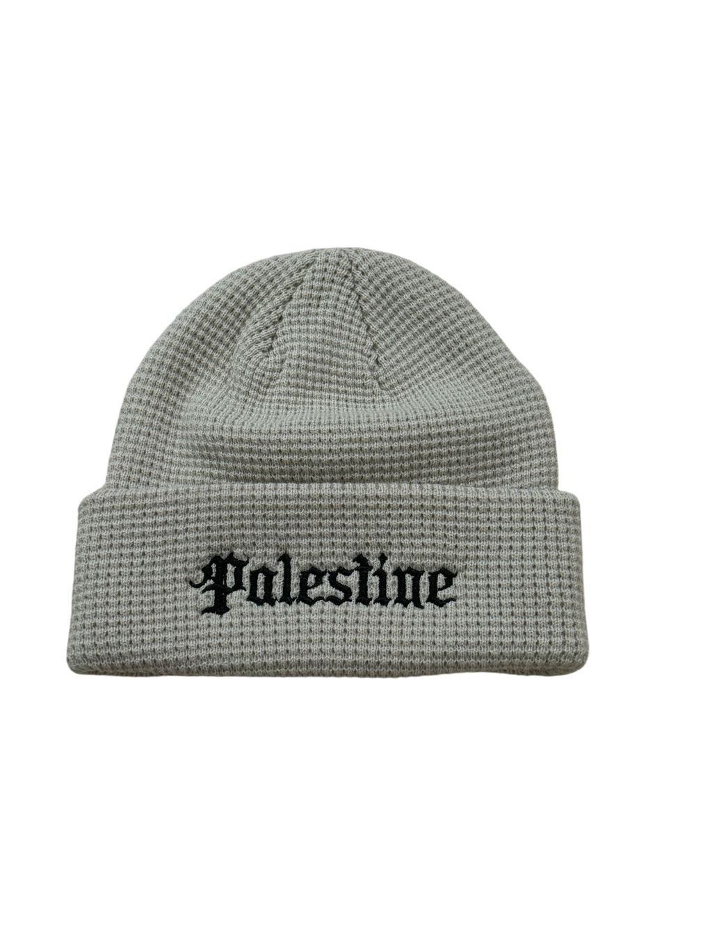 Waffle Knit Embroidered Palestine Beanie