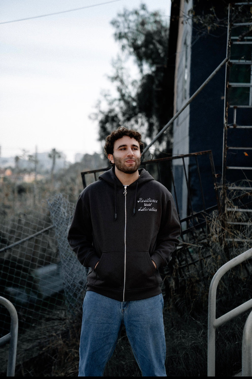 Safr Apparel Resilience Until Liberation Embroidered Zip Up Hoodie
