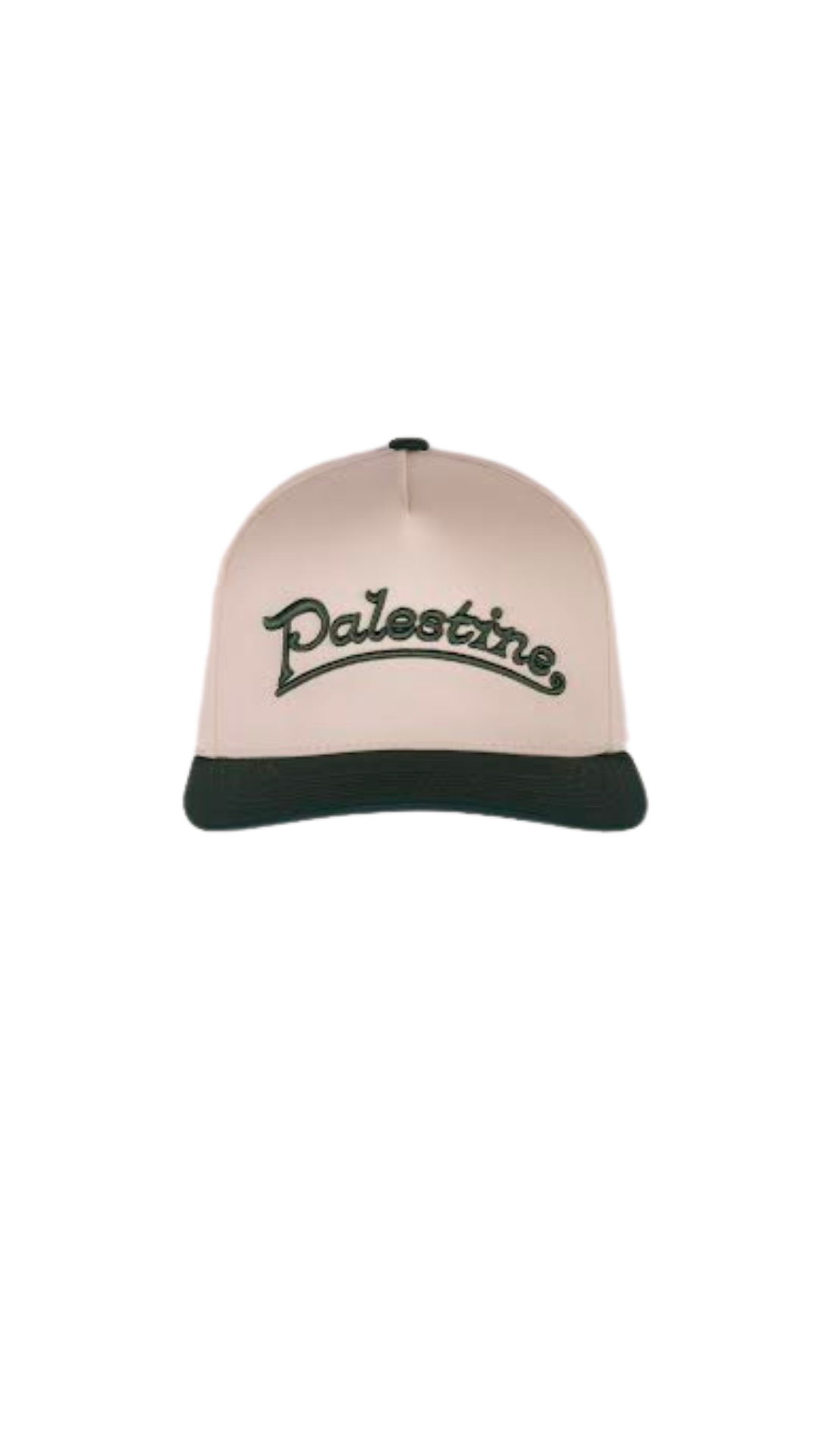 BASEBALL GREEN EMBROIDERED TAN HAT