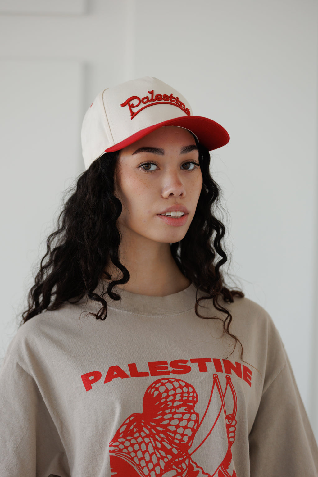 BASEBALL Script  PALESTINE RED TAN HAT